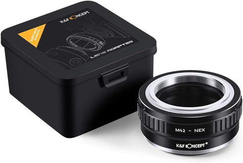 K&F Concept Lens Mount Adapter, M42 Lens to NEX E-Mount Camera, Compatible with Sony Alpha NEX Series
