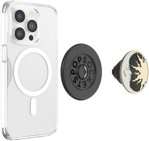 Enamel Lunar Dreams PopSockets Phone Grip with MagSafe Compatibility, Wireless Charging Compatible Phone Holder.