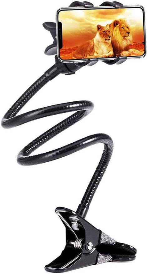 shenruifa Adjustable Gooseneck Webcam Stand Phone Holder with Universal 1/4 Inch Screws, Flexible