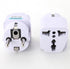 ANRANK UE3360AK 2 Packs Universal AU US UK to EU Europe Plug AC 250V Power Travel Adapter, White