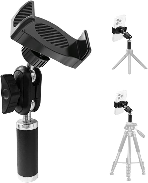 JCTRIWAY Tripod Phone Mount, Universal Phone Holder for Tripod, Cell Phone Tripod Mount