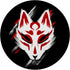 Kitsune mask traditional japanese White fox brush art PopSockets PopGrip: Swappable Grip for Phones & Tablets
