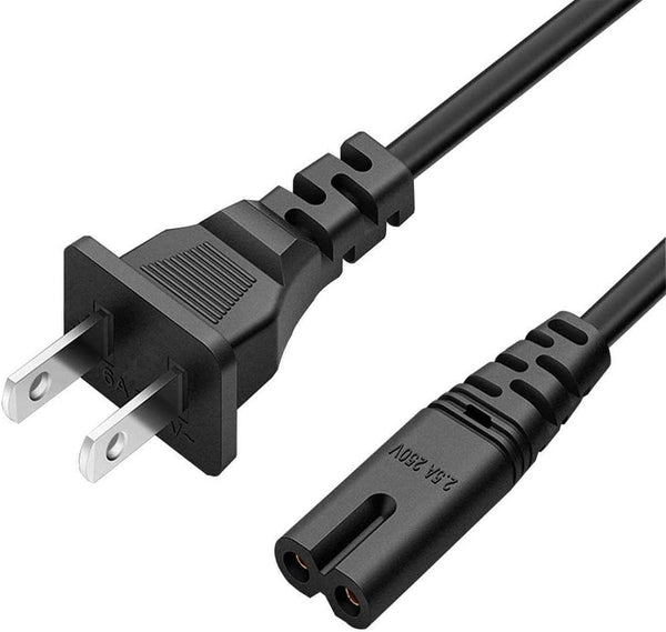 LC-E8E AC Power Cord Compatible with Canon LC-E8E, LC-E8C, LC-4E, Nikon MH-61, MH-62, MH-63, MH-64, MH-65 Charger