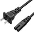 LC-E8E AC Power Cord Compatible with Canon LC-E8E, LC-E8C, LC-4E, Nikon MH-61, MH-62, MH-63, MH-64, MH-65 Charger