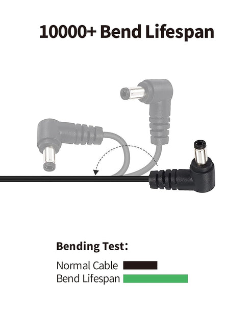 Tonton DC Power Extension Cable 1M - 5.5mm x 2.1mm Right Angle Female to Male Adapter Cord for IP Camera