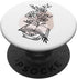 Books Are My Therapy Lover Bookish Librarian Line Art Floral PopSockets Standard PopGrip