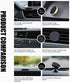 Flat Magnetic Phone Mounts 4 Pack, Black Cell Phone Holder for Car Dashboard, Wall, and Truck