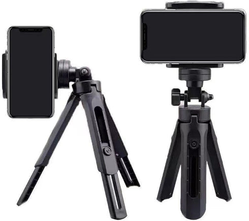 ThtRht 2 Pack 1/4 Inch Mini Phone Tripod Extendable Mini Camera Tripod with Phone Clip Screw Portable Selfie Stick