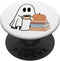 Cute Ghost Pumpkin Book Reading Halloween Bookish PopSockets Adhesive PopGrip