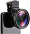 Mcoplus 2 in 1 Clip-on Lens Kit, 37mm 0.45X Super Wide Angle & Macro Lens for iPhone and Android