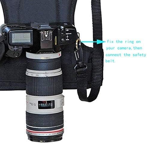 Nicama Dual Shoulder Camera Harness - Carrier Chest Vest for 2 Cameras with Safety Straps
