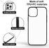 5PCS iPhone 15 Pro Max Sublimation Case with Soft Rubber + Aluminum Blank Printable DIY Customize Phone Cases for iPhone 15 Pro Max Anti-Slip Protective Phone Cover 6.7 inch