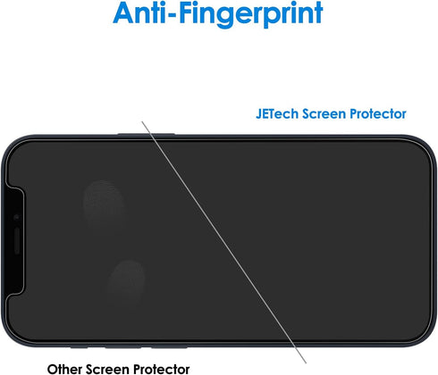 JETech Screen Protector for iPhone 12/12 Pro 6.1-Inch, Tempered Glass Film with Easy-Installation Tool, 2-Pack