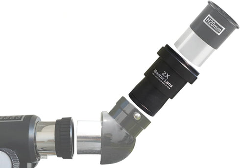 Telescope Barlow Lenses Kit - 2X-3X-5X, 1.25 Inch Telescope Accessory, Fully Metal Multi Coated Barlow Lens for
