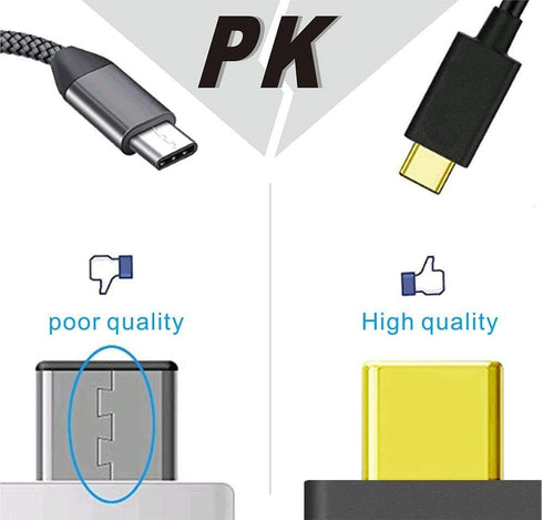 QiCheng&LYS USB C Extension Cable, Type C Male to Female - Thunderbolt 3 Extension Cable (0.3m)