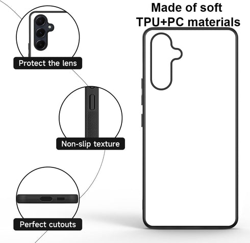 5PCS Samsung Galaxy A35 5G Case Sublimation Blank DIY Phone Cases, Printable Heat Press Aluminum Soft Rubber Cover