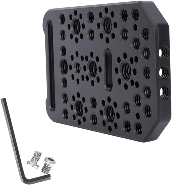 NICEYRIG Multi-Purpose Camera Cheese Plate, Compatible with Sony FX3/FX30, BMPCC 6K Pro, ARRI & 1/4’’ Locating Pin Hole