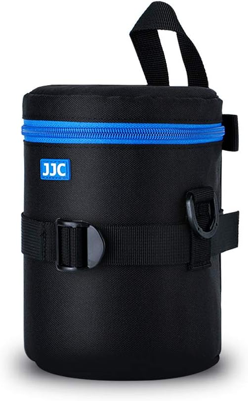JJC Camera Lens Pouch Case for Canon EF 50mm f1.2, EF 24-70mm, EF 70-300mm, Tamron SP 70-300mm & More, Zipper Polyester