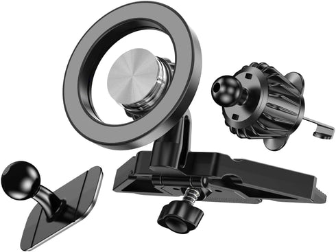 Magsafe CD Phone Holder for Car, CD Player Phone Mount with Strong Magnets for iPhone 15 14 13 12
