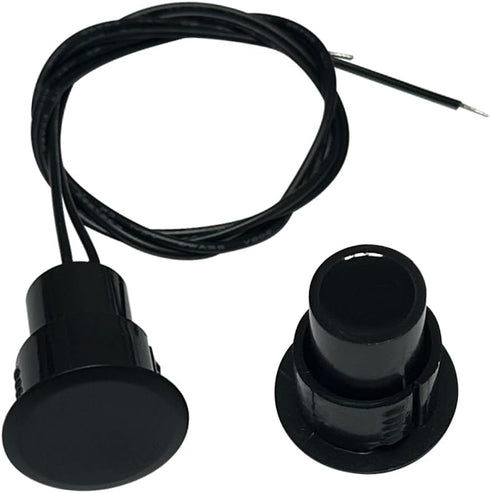 DSYBJR 5 Sets 3/4" Flush Mounted Door Magnetic Contacts Alarm Switch Sensor NC Type (Black)