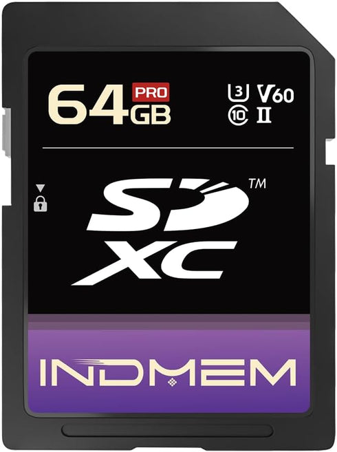 elecacc 64GB SD Card UHS-II V60 U3 SDXC Memory Card, High Speed Read