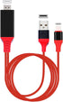 USB C to HDMI Adapter 4K 30Hz, 6.6FT Red, Compatible with MacBook 2018, iPad Pro, iMac, Galaxy S9, Surface Book Pro.