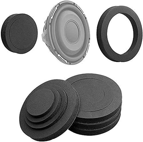 RDBS 6" 6.5" 6.75" Car Speaker Foam Rings - Universal Self Adhesive Fast Rings Sponge Bass Blocker Kit, 4PCS