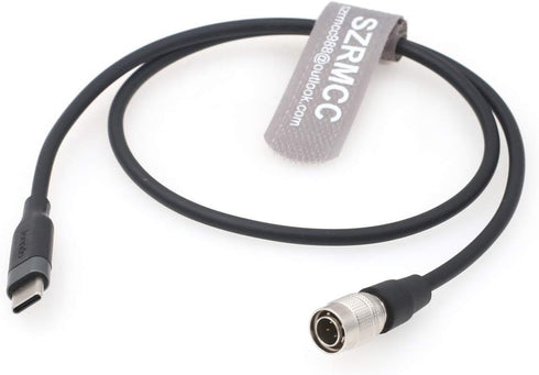 SZRMCC 4 F4 F8 688 644 633 USB C Type-C to Hirose pin Male PD Trigger Power Cable for Zoom Sound Devices (Stright USB