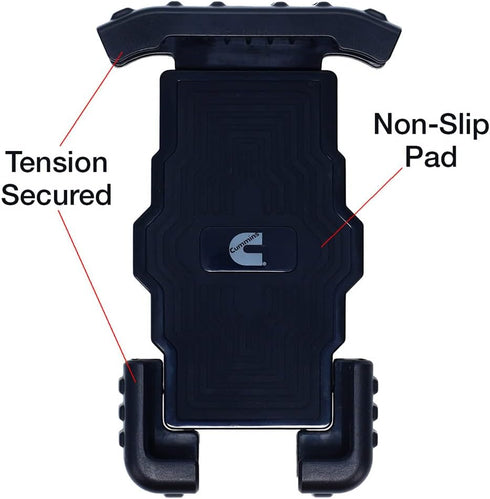 Cummins Windshield Phone Mount CMNWSPH, Suction Cup Phone Holder for Car or Truck Window or Dash, Universal Fit, Black