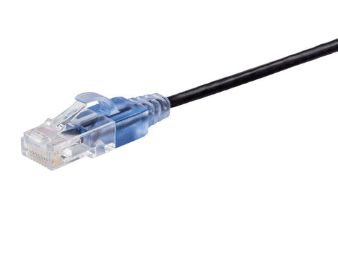 Monoprice Cat6A Ethernet Patch Cable, 5-Pack, 3 Feet, Snagless RJ45, 550Mhz, 10G, UTP, Black - SlimRun Series