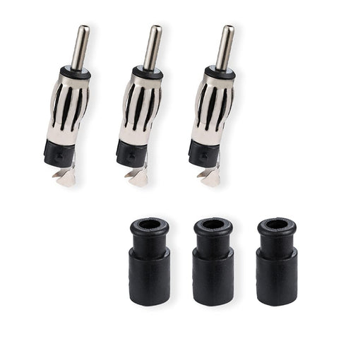 3PCS DIN Plug Crimp Connector Straight Adapter FM/AM Car Radio Antenna Connection for Cable RG58 RG174