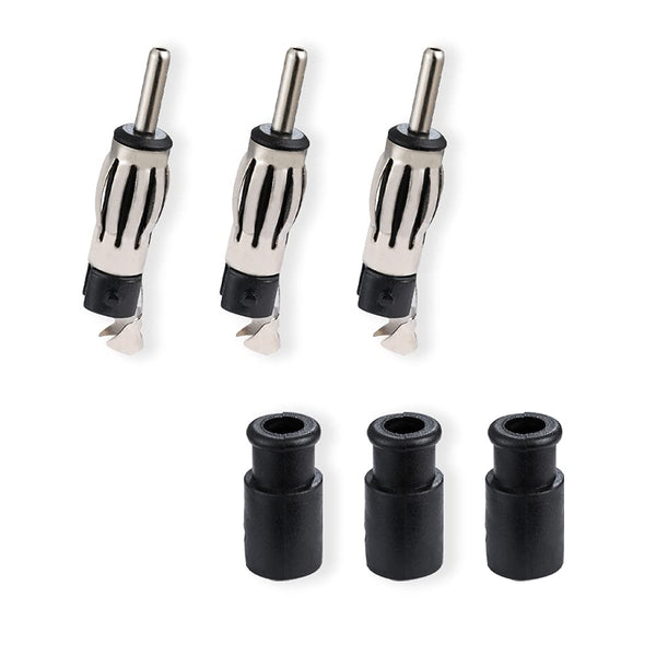 3PCS DIN Plug Crimp Connector Straight Adapter FM/AM Car Radio Antenna Connection for Cable RG58 RG174