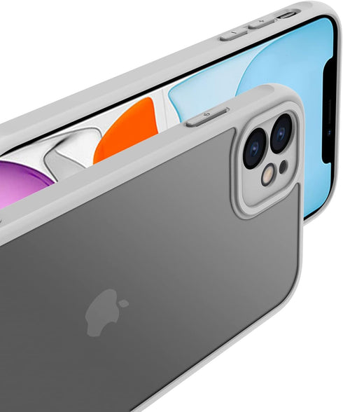 Matte Shockproof Protective Hard Back Slim Case for iPhone 11, Frosted Translucent Back Phone Cover, Anti-Fingerprint