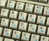 4Keyboard BULGARIAN KEYBOARD STICKERS ON TRANSPARENT BACKGROUND with BLUE LETTERING