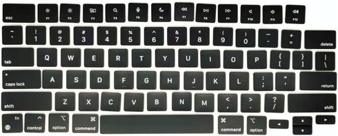 Full Set of US Replacement Keyboard Keycaps for MacBook Pro 14.2"/16.2" Model A2442 A2485 Black