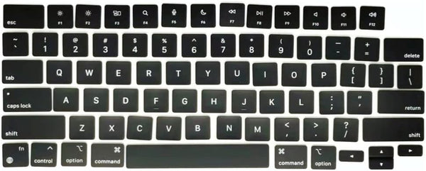 Full Set of US Replacement Keyboard Keycaps for MacBook Pro 14.2"/16.2" Model A2442 A2485 Black