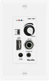 Herdio in Wall Audio Control Amplifier Receiver 2 Channel Wall Plate with USB, 100Watt Max for Sound Systems