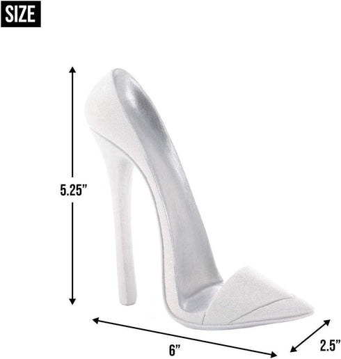 Dazzling White Shoe Phone Holder, Dimensions 6x2.5x5.25
