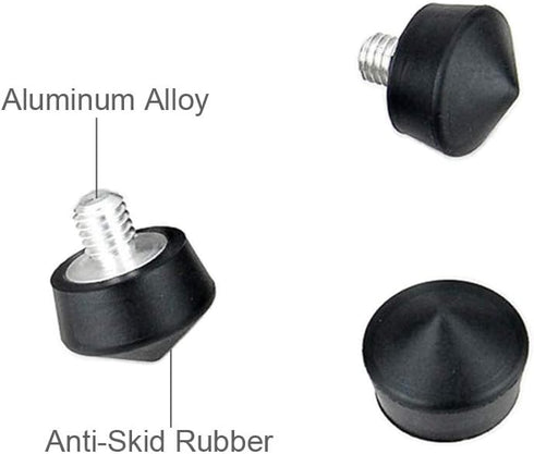 Foto&Tech 3/8" 3/8"-16 30mm 40mm (3 Universal Anti-Slip Rubber Foot Spike Compatible with Andoer Benro Gitzo Induro