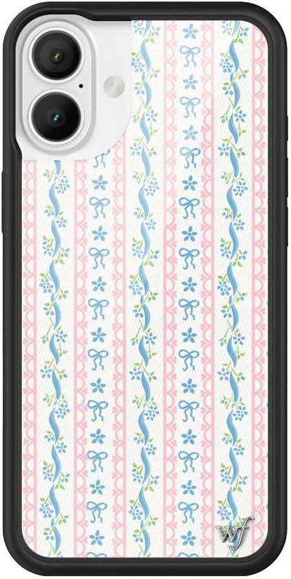 Wildflower Cases - Compatible with iPhone 16 Plus | Protective Black Bumper, 6.5ft