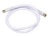 Monoprice 104057 RG6 Quad Shield CL2 Coaxial Cable, 3ft, White, with F Type Connector