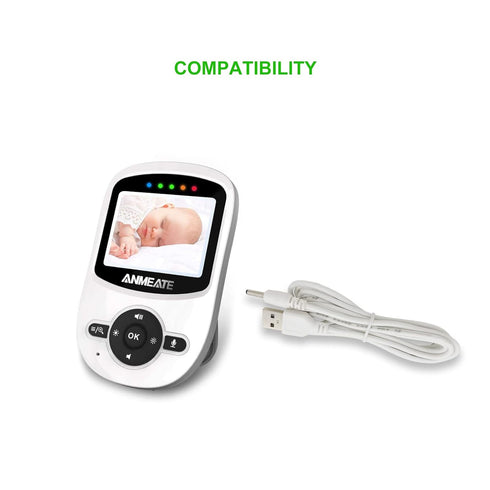 PDEEY Charger Cord Replacement for ANMEATE Baby Monitor SM24/SM935E - USB Power Cord 6 ft
