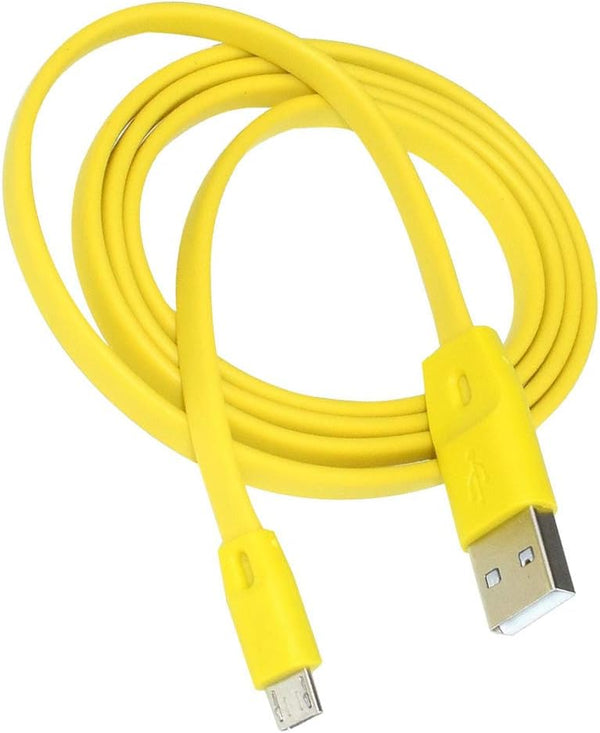 Replacement Micro USB Charging Cable for Ultimate Ears Logitech UE Boom, Megaboom, Miniboom, Boom2 (Yellow)