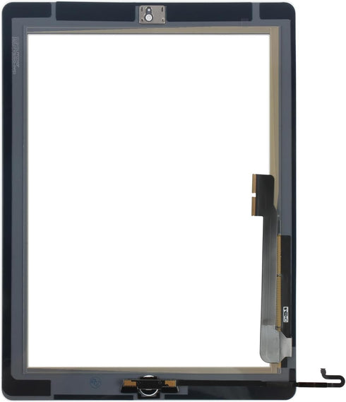 for iPad 4 Screen Replacement-SRJTEK Touch Screen for iPad 4 4th Gen A1458 A1459 A1460 Digitizer Glass Sensor Assembly Repair Parts Kits,Include Home Button,Adhesive,Tempered Glass White