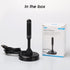 August DTA240 2 50 HDTV Antenna - - Indoor/Outdoor Portable Digital Aerial with Magnetic Base Meters Coax Cable Miles