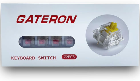DRAOZA Gateron G White Pro 3.0 Switches, 5-Pin Pre Lubed RGB SMD Linear Switches for MX Gaming Keyboard (72PCS)
