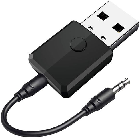 Isobel 4-in-1 Mini Wireless Audio Adapter, USB Bluetooth 5.0 Transmitter Receiver, 3.5mm AUX for TV, PC, Speakers,