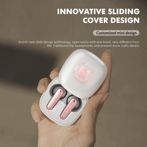 Wireless Headphones, Bluetooth 5.2 ENC 3D Stereo Audio, IPX7 Waterproof in-Ear Headset for Sport with Charging Case