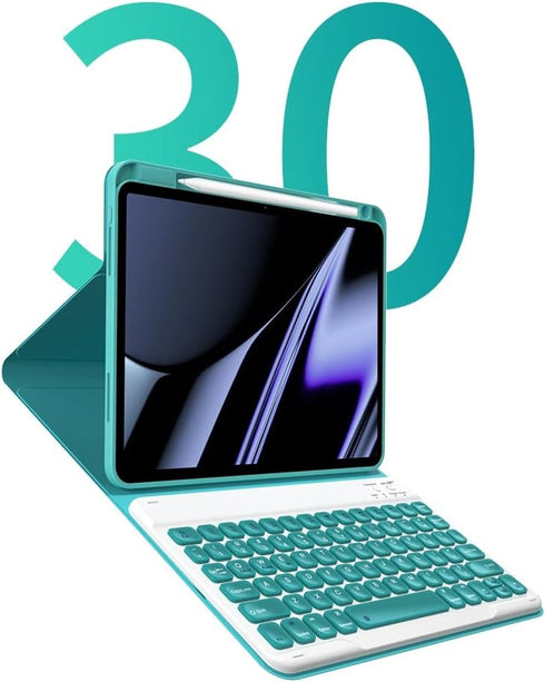 Keyboard Case for iPad 10th Generation 2022, 10.9 Inch with Bluetooth Concave Key Magnetic Detachable Cover