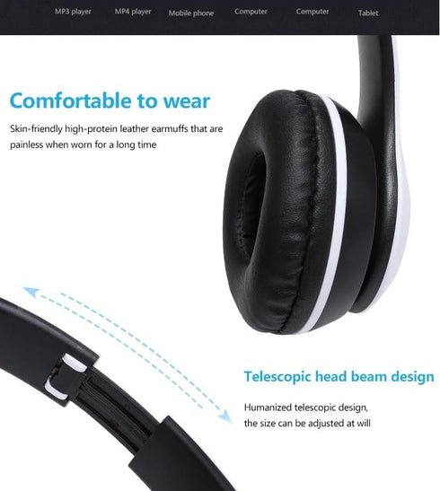 Upgraded Hybrid Noise Cancelling Headphones, Wireless Bluetooth with Mic, Deep Bass, Soft Earpads